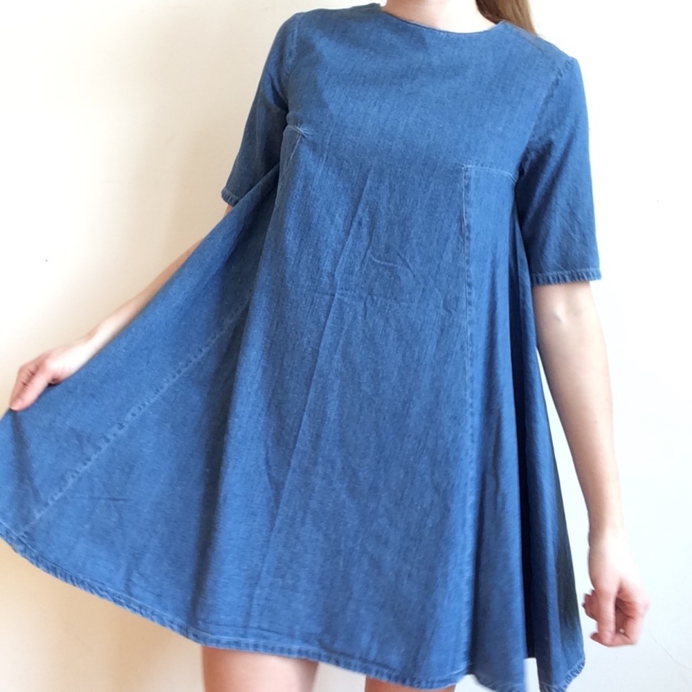 ASOS denim shift dress